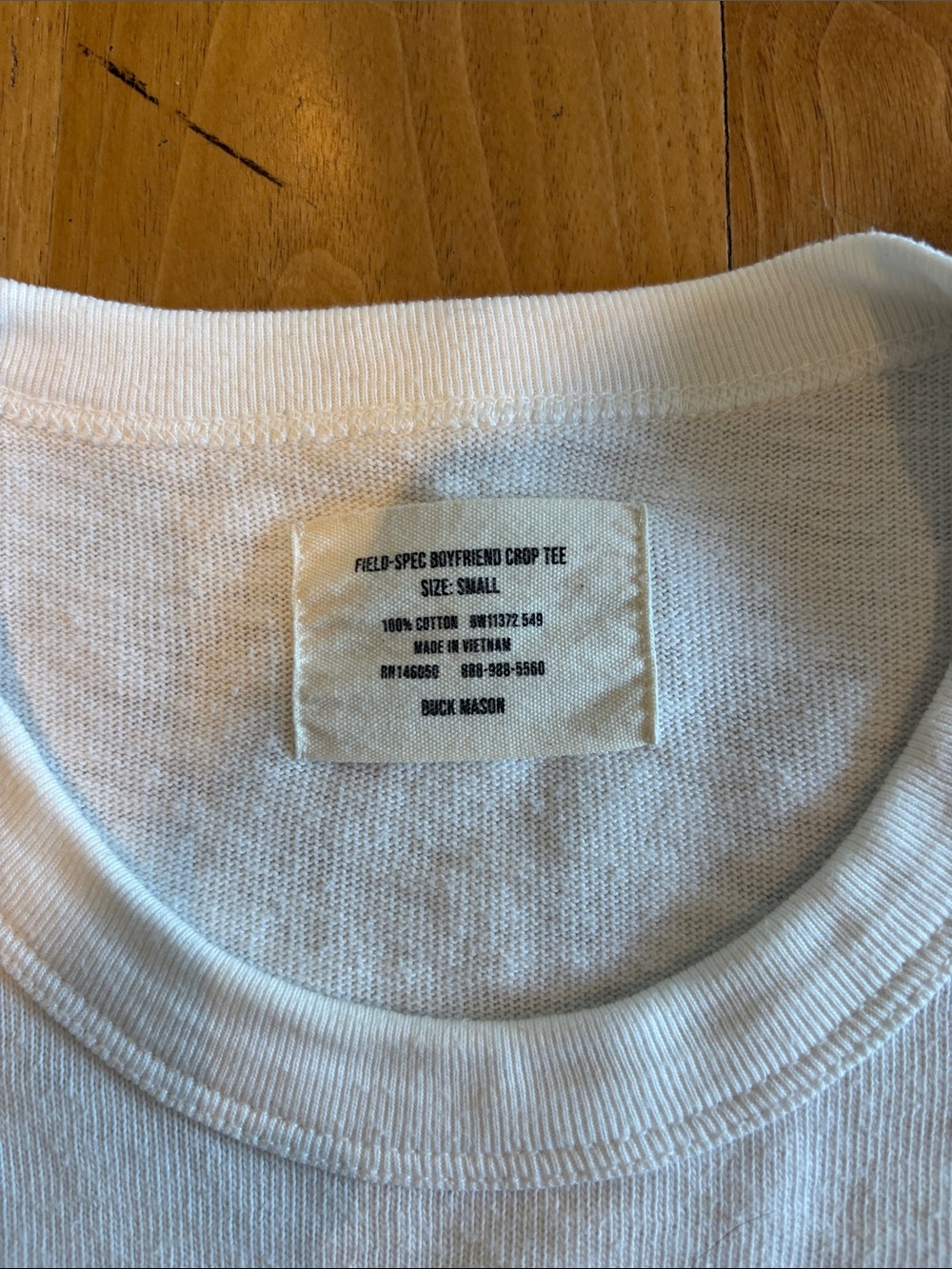 Buck Mason White Short Sleeve Boxy Tee - Picture 3 of 3